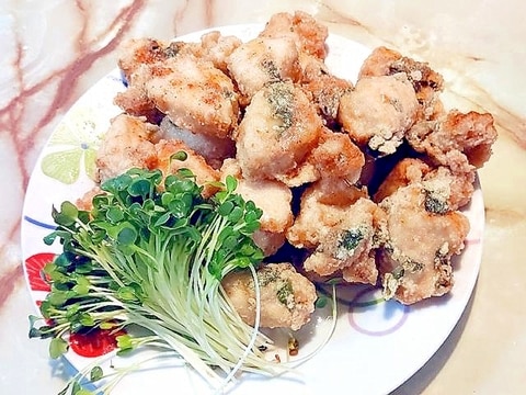 鶏むね肉で作る!青じそと塩のザンギ♪